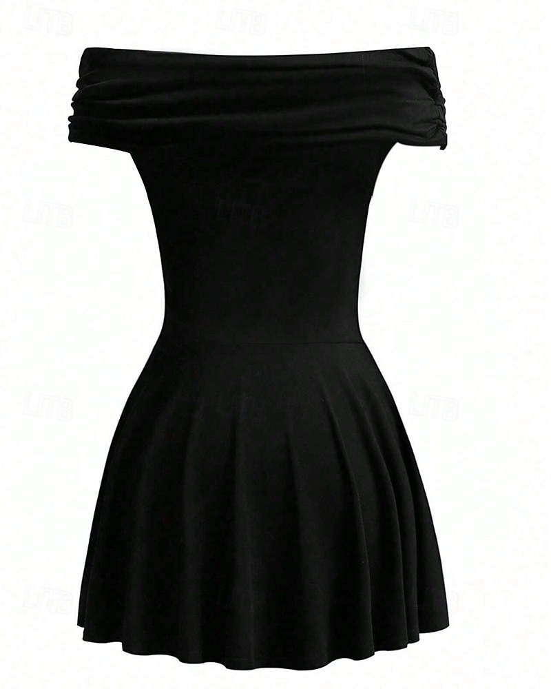 Damskie Sukienka mini Czarna sukienka Sukienka na studniówkę Codzienne sukienki Sukienka koktajlowa Moda Na zewnątrz Impreza Święto Regularny Równina Bez rękawów Z odsłoniętymi ramionami Czarny Lato 2025 - $23.39 –P2