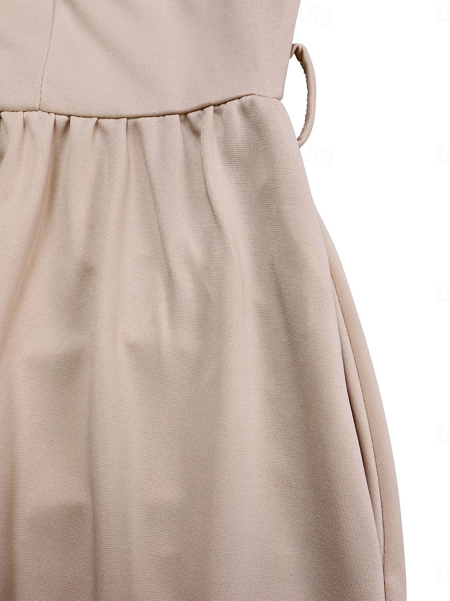 Damen Midikleid blusenkleid A Linie Kleid Elegant Ausgefallene Arbeit Regular Fit Glatt Halbe Ärmel Hemdkragen Rote Königliches Blau Aprikose Sommer 2026 - $41.99 –P10