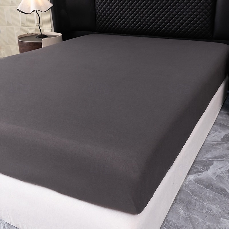 1pc Solid Colored Bedding Fitted Sheet Only(no Pillowcases) Elastic Band Around Mattress Easy Care 2025 - $16.99 –P13