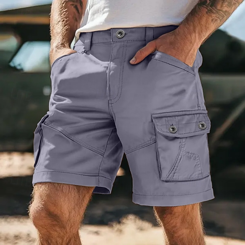 Homme Short Cargo Short Bermuda Short de travail Shorts décontractés Multi poche Jambe droite Plein Evacuation de l'humidité Vestimentaire Longueur genou Extérieur Camping et randonnée Sortie Mode de 2026 ? $29.99 –P2