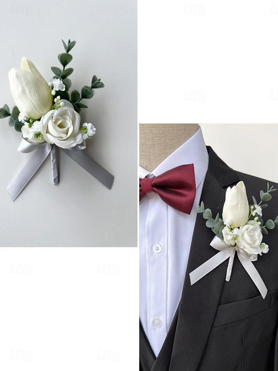 Bruiloft pols bloemen Boutonnières Bruiloft / Evenement / Feest Stoffen Bloemenstijl 2025 - $6.99 -P4