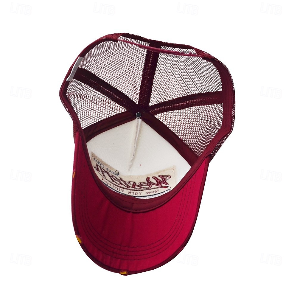 Men's Baseball Cap Sun Hat Trucker Hat Mesh Cap Black Yellow Cotton Adjustable Fashion Daily Wear Festival Letter Embroidery Casual / Daily 2025 - $7.99 –P5