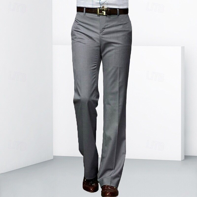 Homens Social Calças chinês Botões Bolsos Tecido Conforto Formal Festa Trabalho Moda Estilo Clássico Preto Branco Micro-Elástica de 2025 por $33.99 –P7