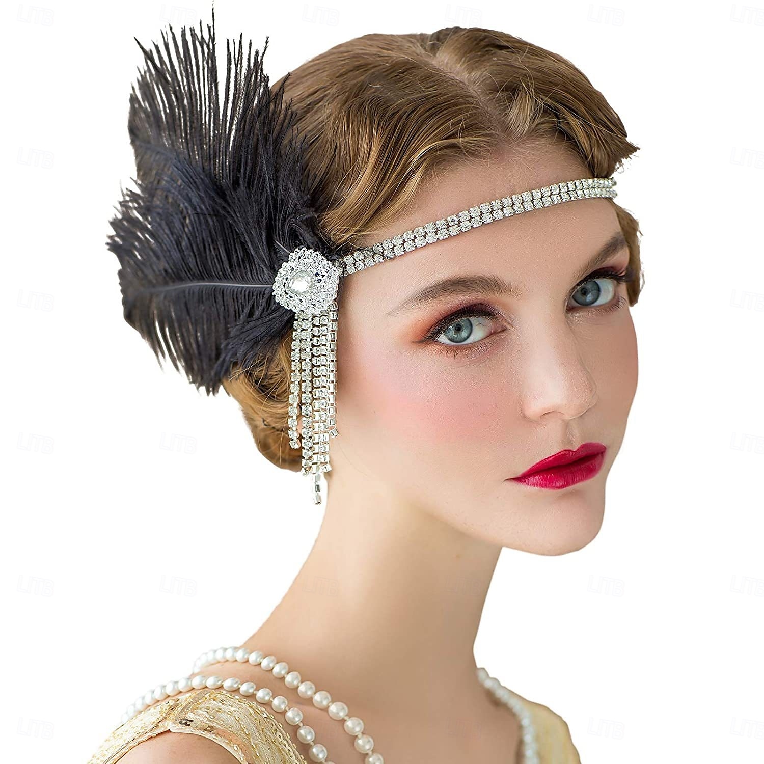 Retró 1920-as évek Sisak Álarcosbál Flapper fejpánt Fejfedők A nagy Gatsby Charleston Toll Női Mindszentek napja Farsang Álarcos mulatság Koktélparty Diákbál Menyegző Tini Felnőttek Fejfedők 2025 - $15.99 –P3