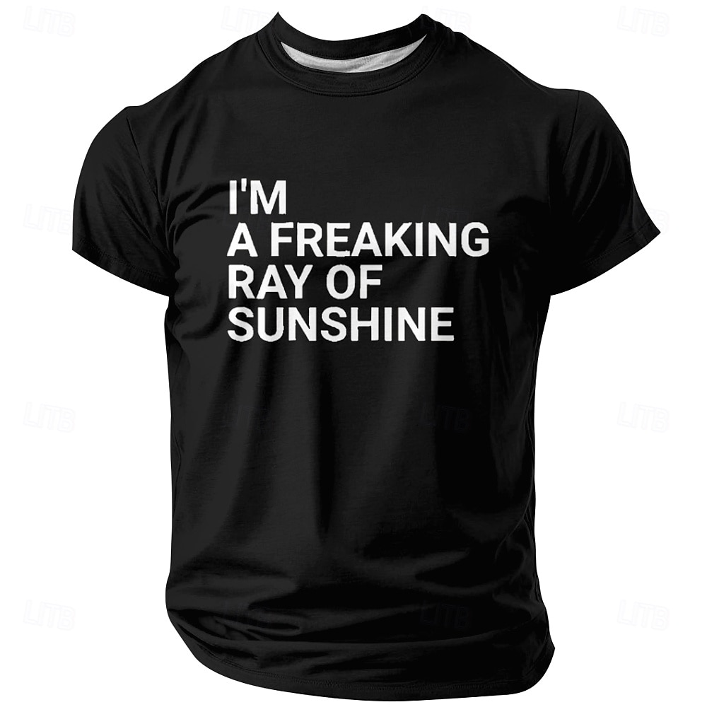 Męskie Zabawny slang Podkoszulek Krótki rękaw Podkoszulek Druk 3D Półgolf Koszula Moda Codzienny Ulica Codzienny Czarny Niebieski Zielony Lato Wiosna Odzież S M L XL XXL XXXL 2025 - $17.99 –P2