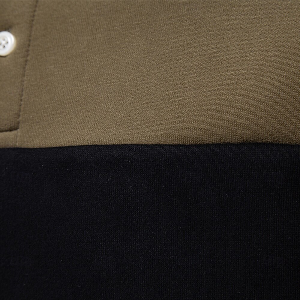 Herr Polo sweatshirt Gul Armégrön Rubinrött Blå Grön Kavajslag Färgblock Ledigt Dagligen Sport Ledigt Vår & Höst Kläder Pull Tröjor Långärmad 2025 - $25.99 –P7