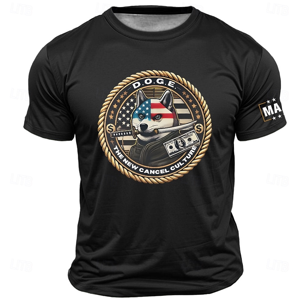 Bărbați DOGE Tricou Manșon scurt Tricou Tipărire 3D Stil Nautic Cămașă Modă Zilnic Stradă Zilnic Negru Albastru piscină Trifoi Vară Primăvară Îmbrăcăminte S M L XL XXL XXXL 2025 - $17.99 –P1