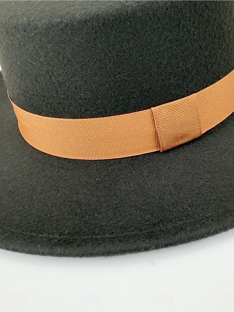 Καπέλα Πολυεστέρας Καπέλο Fedora Γάμου Επίσημο Vintage με Κορδέλα Δέσιμο Κεφαλόδεσμος Καπέλα Φόρεμα Ημέρας Αγώνα 2026 - $17.49 –P8
