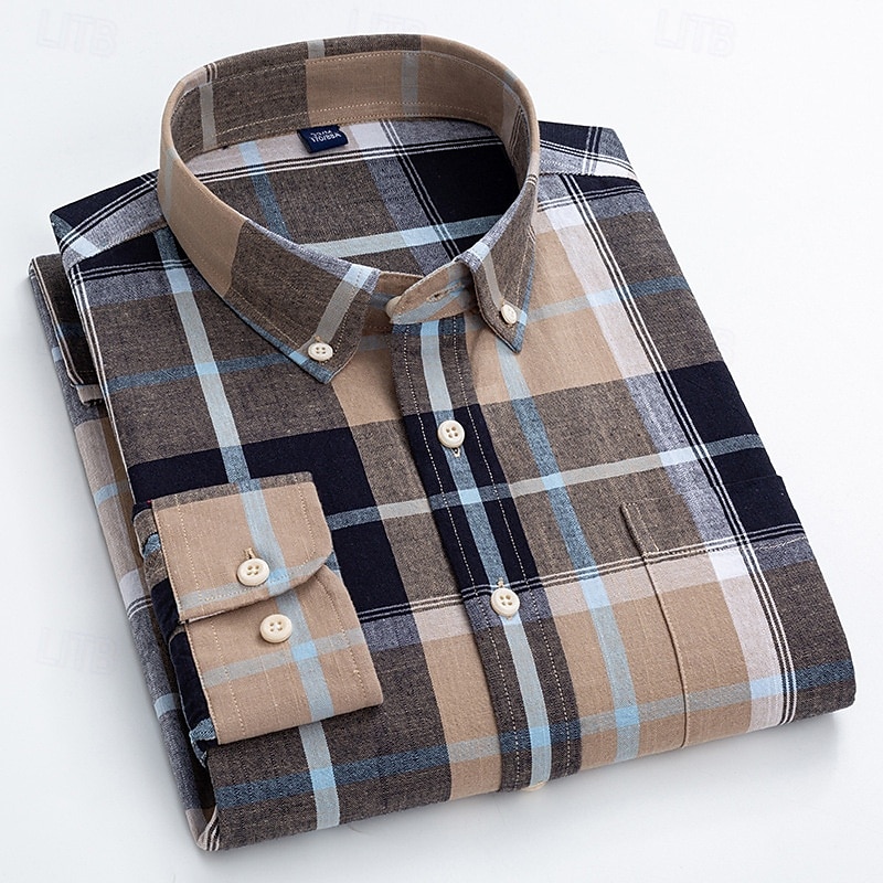 Per uomo Camicia Camicie Camicia con bottoni Banda Matrimonio Feste Blu chiaro Blu reale Blu Marrone Manica lunga Bavero Primavera Autunno Abbigliamento del 2025 a $36.99 –P2