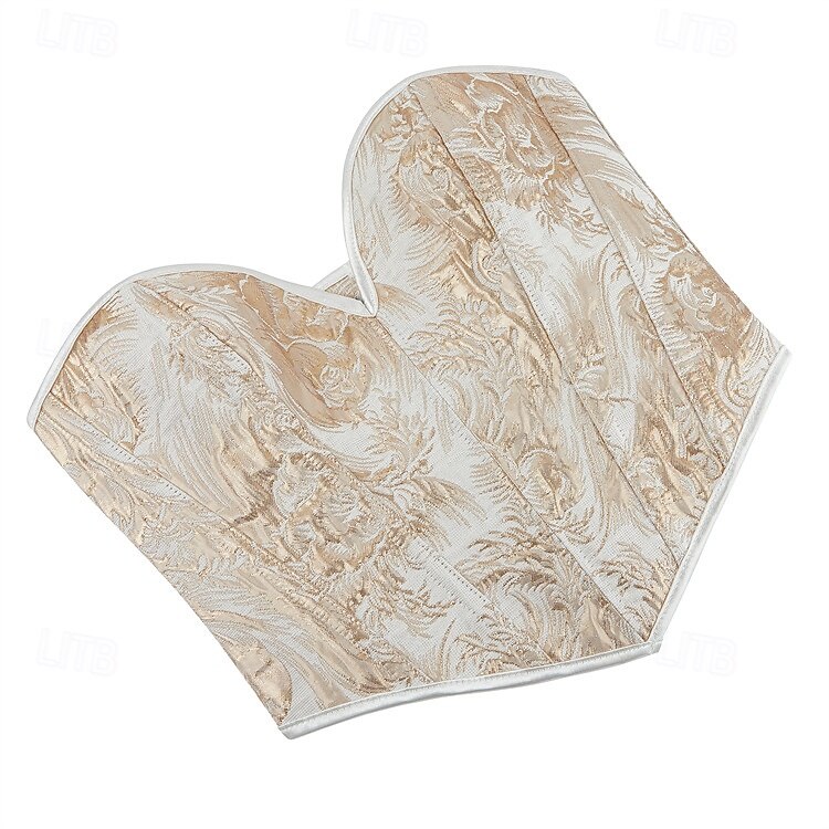 Retro Antiguo Medieval Renacimiento Faja Chaleco corpiño 13 huesos Floral Jacquard Cuello de corazón Mujer Celta Fantasía Real Víspera de Todos los Santos Carnaval Fiesta Casual Diario LARP Adulto 2025 - $24.99 –P4