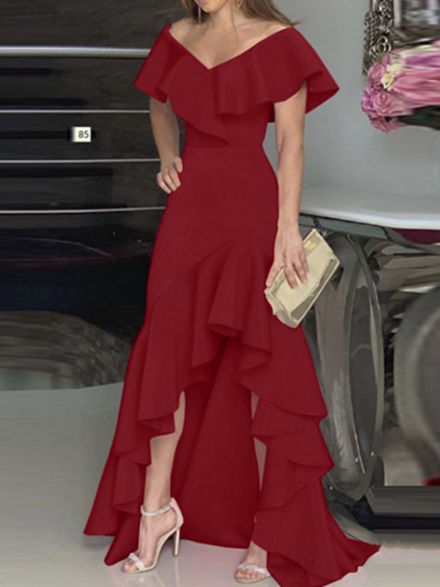 Kentucky Derby Damen Maxidress A Linie Kleid Sommerkleid Kleid mit Puffärmeln Elegant Halbformelle Kleider kleid hochzeitsgast Verlobung Cocktailparty Regular Fit Graphic Ärmellos V Ausschnitt 2025 - $31.99 –P4