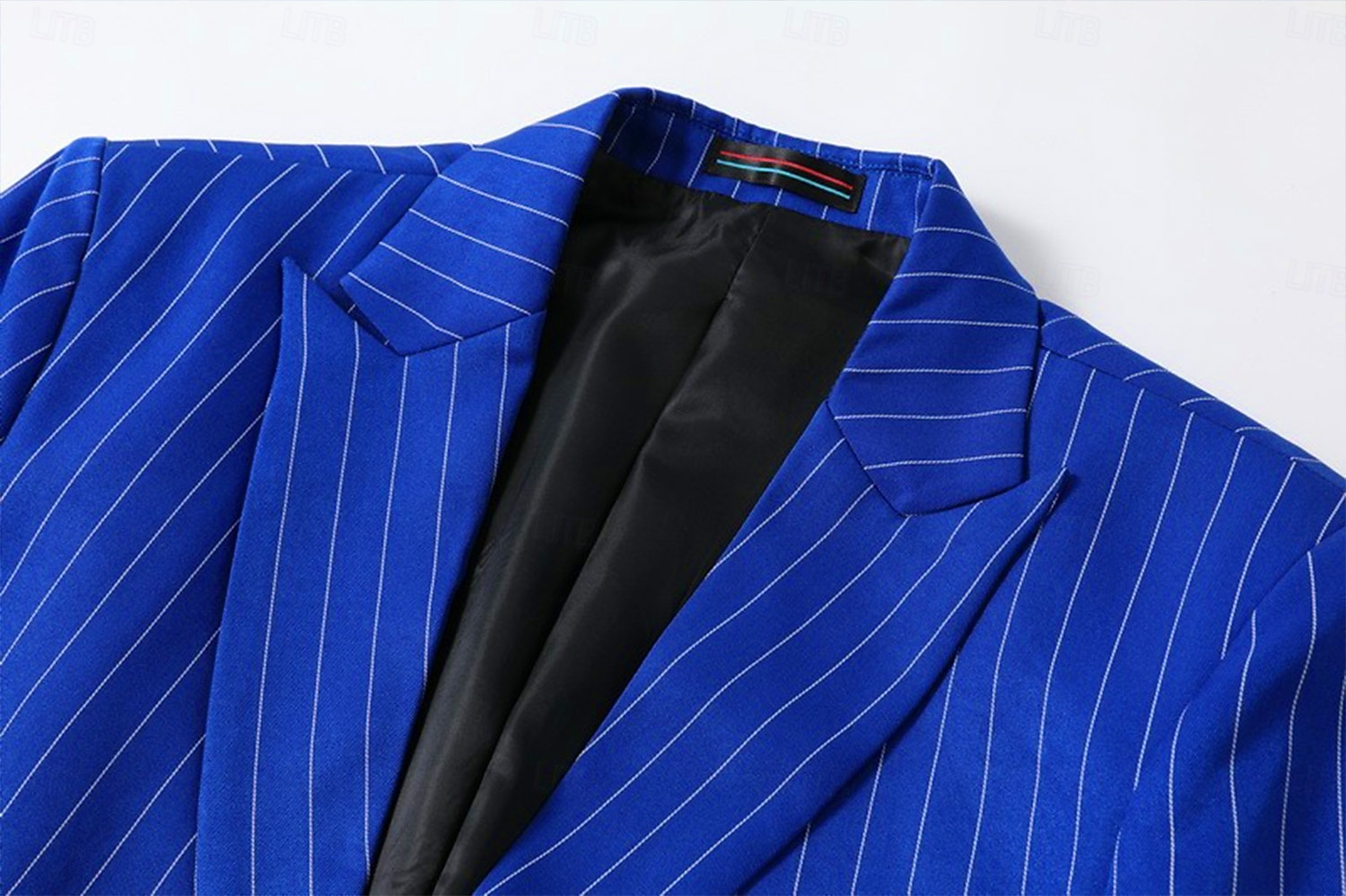 Hombre chaqueta Negocio Fiesta de Cóctel Fiesta de Boda Moda Casual Primavera & Otoño Poliéster Rayas Botón Bolsillo Cómodo Botonadura Simple Chaqueta de sport Negro Blanco Amarillo Azul Piscina 2025 - $54.99 –P11