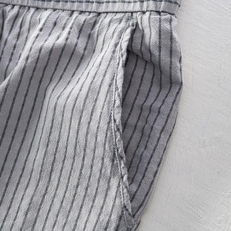 Herr Långbyxor Casual byxor Ficka Snörning Elastisk midja Rand Komfort Andningsfunktion Semester Dagligen Helgdag Mode Streetwear Svart Vit 2025 - $30.99 –P4
