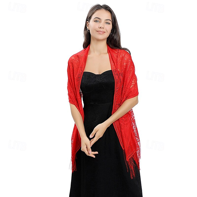 Spitzenblumenschal Braut Hochzeitskleid Abendkleid Cheongsam Tanzparty Bankettschal 2025 - $18.99 –P19