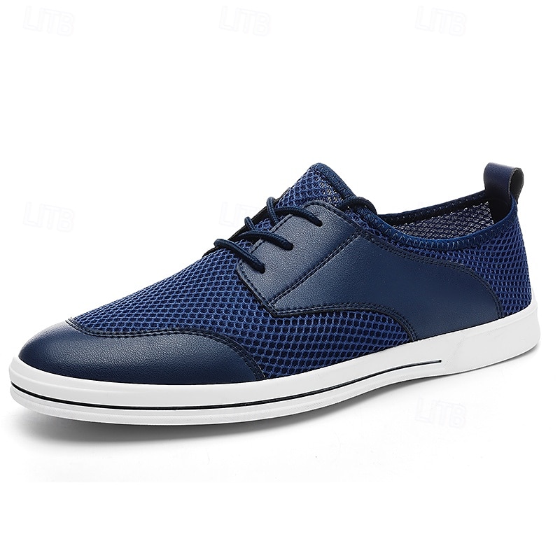 Men's Lightweight Breathable Mesh Lace-Up Sneakers – Casual Walking Shoes with Airy Design for Summer, Travel & Everyday Comfort 2025 - $46.99 –P1