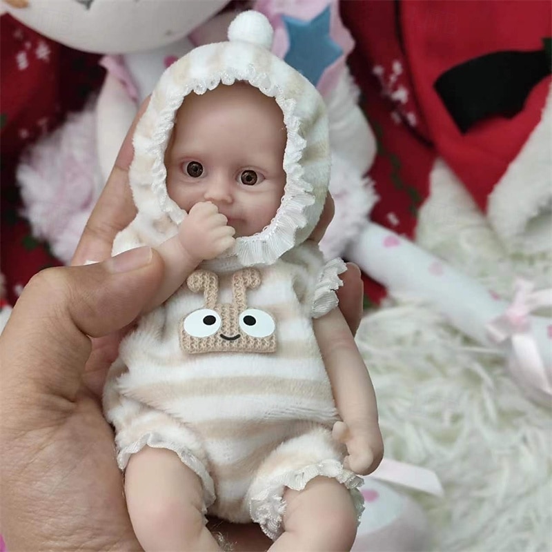 bambole reborn gemelle in miniatura realistiche realizzate a mano in silicone con sorpresa, accessori inclusi per bambini dai 3 ai 6 anni - set di bambole neonato realistiche del 2025 a $61.99 –P7