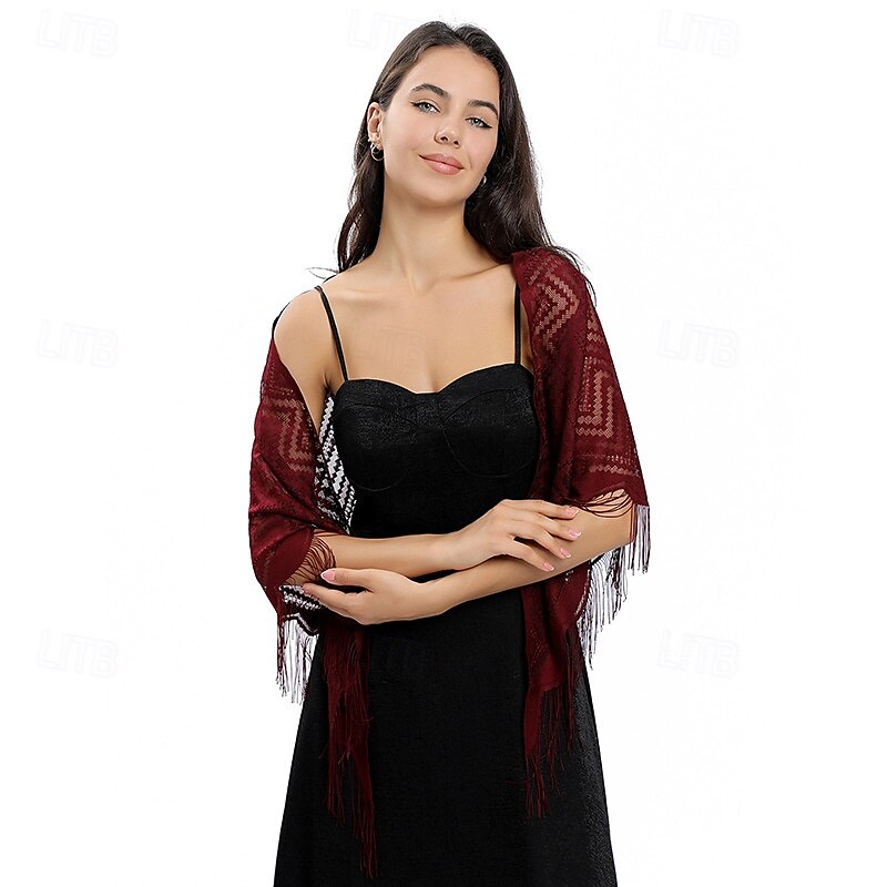 écharpe en dentelle ondulée robe de mariée robe de soirée châle en dentelle soirée dansante écharpe polyvalente pour femme de 2025 ? $19.49 –P13