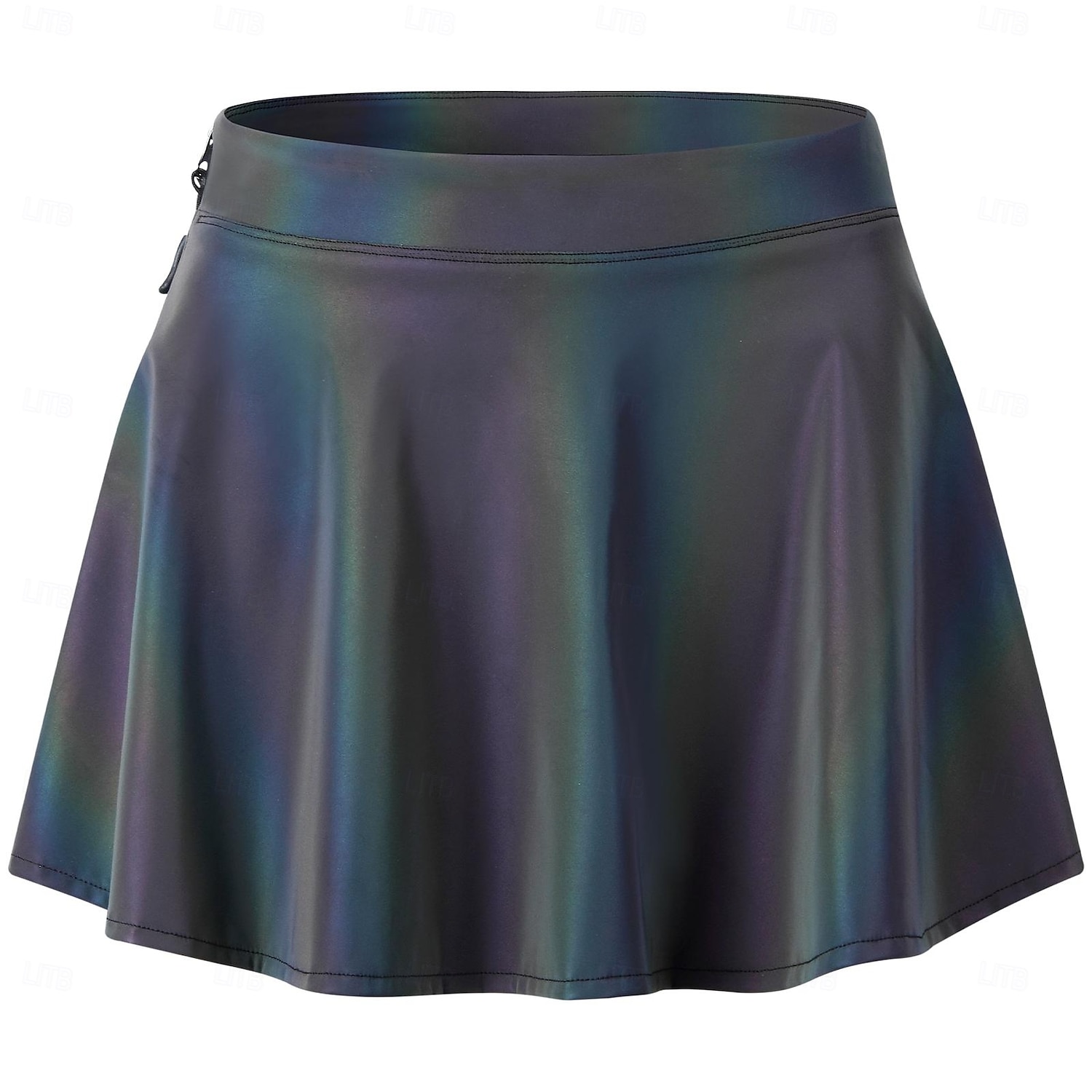 wosawe lente/zomer dames oogverblindende kleurrijke reflecterende stretch slanke eendelige fietstrui rok broek winddicht waterdicht fietsrok be118 2025 - $43.99 –P2