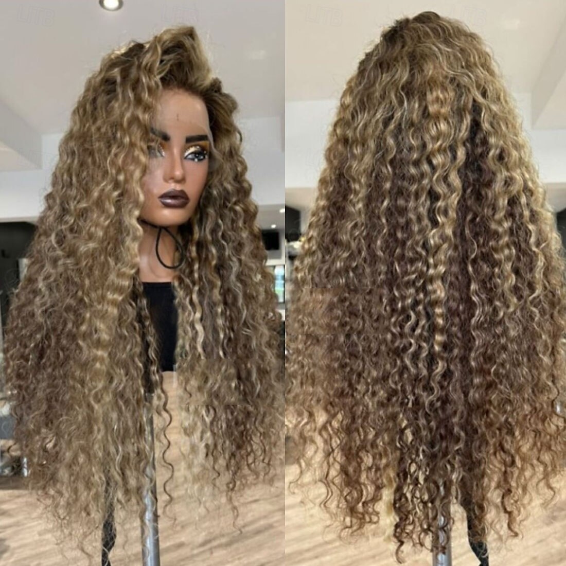 Capelli umani di Remy Chiusura 5x5 13x4 Pizzo Frontale Parrucca Parte libera Brasiliano Riccio Poco ondulata Multicolore Parrucca 130% 150% Densità dei capelli con i capelli del bambino Capelli del 2025 a $232.39 –P4