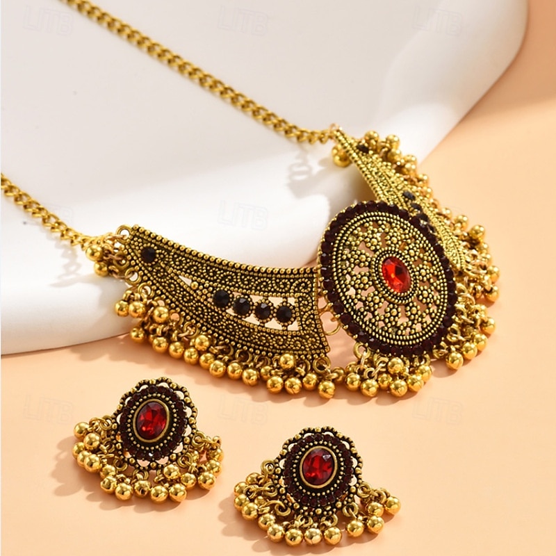 Bruidssieradensets 1 Legering Oorbellen Kettingen Dames Stijlvol Schattig meetkundig Vreugde Geometrische vorm Sieraden set Voor Feestavondkleding 2025 - $18.99 –P5