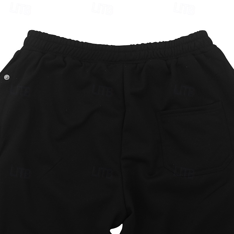 Men's Athletic Pants Sweatpants Tear Away Pants Flared Pants Trousers Pocket Drawstring Elastic Waist Patchwork Graphic Prints Comfort Sports Outdoor Daily Fashion Casual Black Gray Micro-elastic 2025 - $25.99 –P7