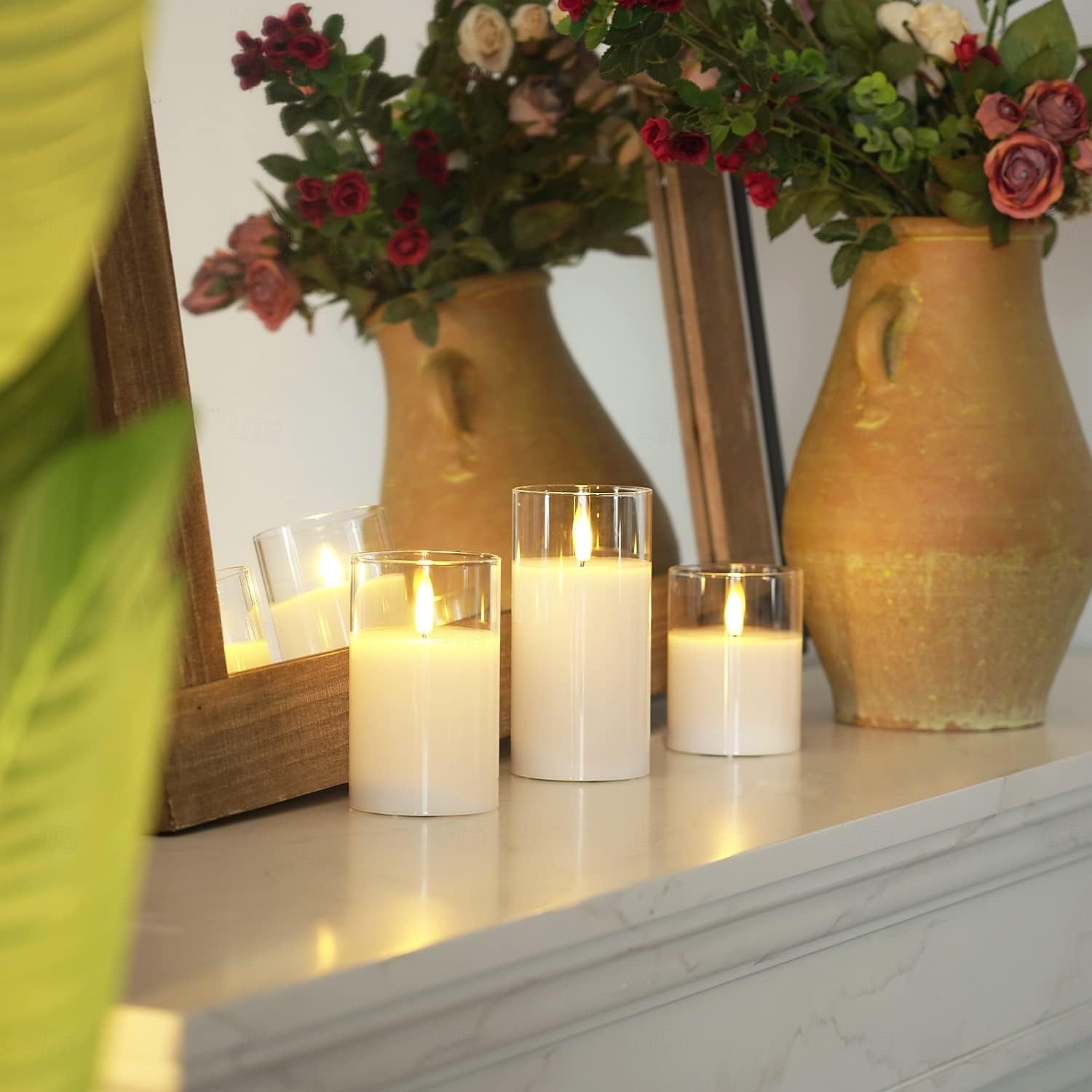 3 pezzi di luci di candela a LED senza fiamma con telecomando - a batteria, bianco caldo, natale, matrimonio &decorazioni per feste del 2025 a $27.99 –P13