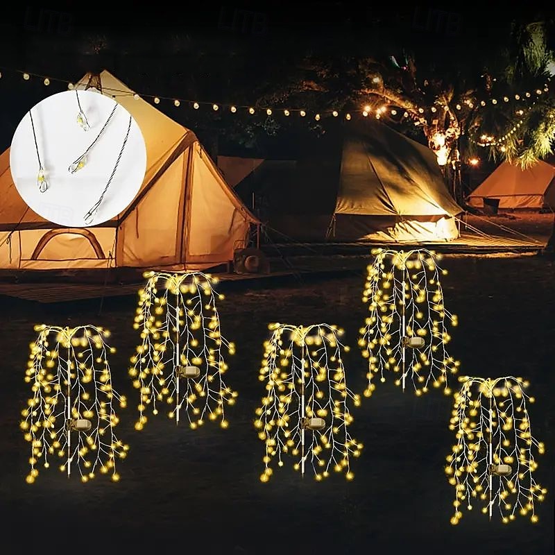 1/2szt. lampki solarne naziemne w kształcie petard – zewnętrzne, wodoodporne lampy ogrodowe, 200/400 diod LED, fajerwerki w kształcie wróżek do dekoracji willi, podwórka, trawnika i chodnika 2025 - $24.99 –P2