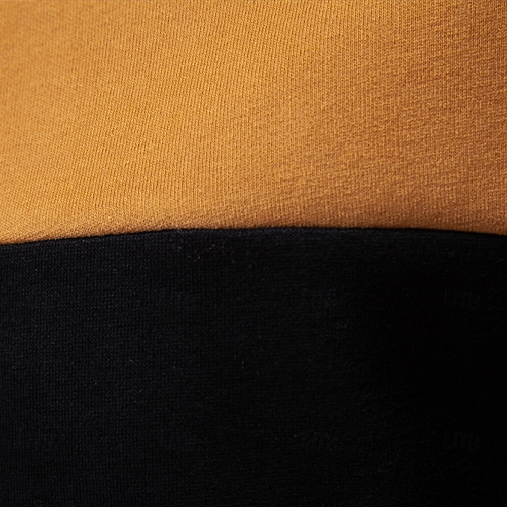 Herr Polo sweatshirt Gul Armégrön Rubinrött Blå Grön Kavajslag Färgblock Ledigt Dagligen Sport Ledigt Vår & Höst Kläder Pull Tröjor Långärmad 2025 - $25.99 –P31