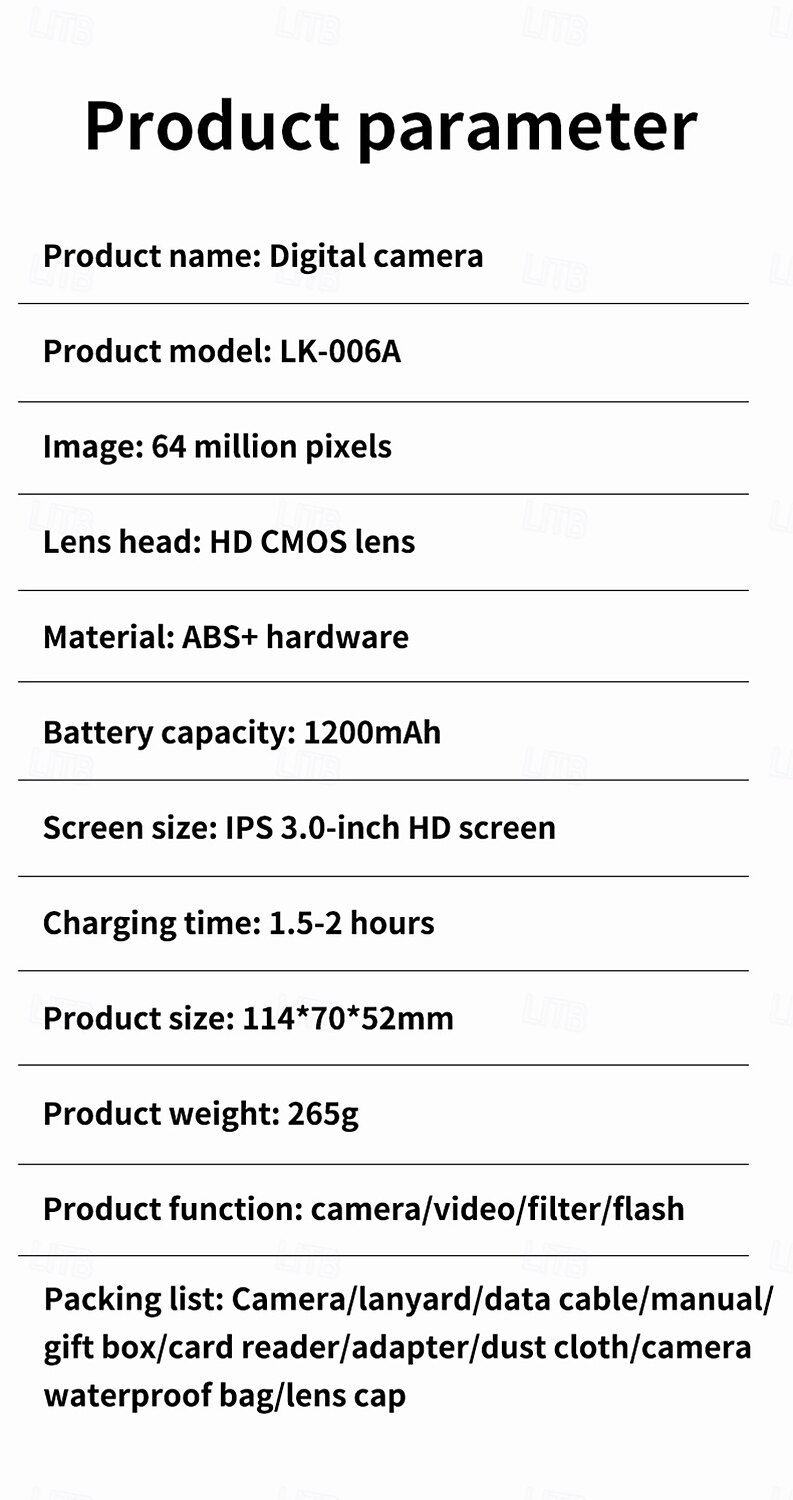 2025年 レトロファッション 64 メガピクセル デジタルカメラ 4k HD CMOS レンズ HD 広角撮影カメラ オプションの角度レンズ コレクション – $220.79 –P20