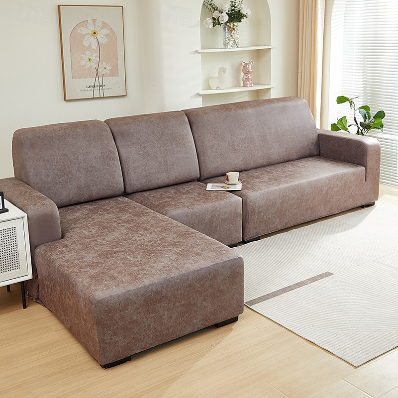 pu skinnsofa sofa pute slipcover vanntett elastisk sofatrekk loveseat sofa møbelbeskytter for stue 2025 - $45.99 –P2
