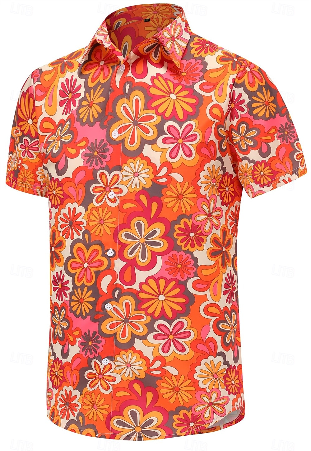 Retro 70. léta Tričko Aloha košile Hippie Květinový Sedmikráska Maškarní kostým Pánské Dovolená Párty Pride Parade Dospělé Tričko 2025 - $20.99 –P2