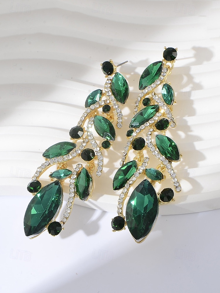 Boucles d'oreilles en cristal doré pour femme - bijoux élégants pour femme - parfaits pour les mariages, les fêtes et les occasions spéciales de 2025 ? $14.99 –P2