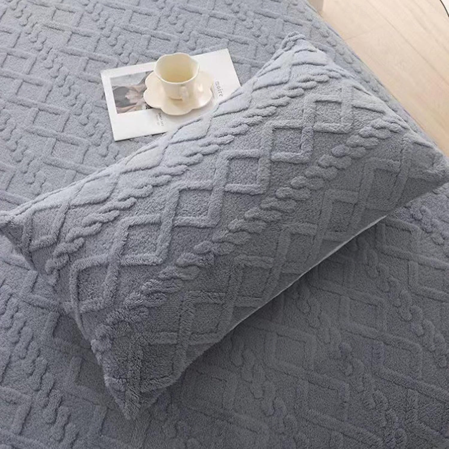 Velvet Fitted Sheet Luxury Super Soft Cozy Comfy Knit Suitable for Fall Winter and Spring Solid Color 2026 - $35.99 –P1
