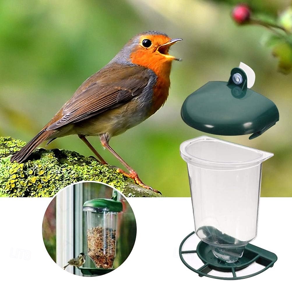 Bird Feeder For The Window Bird House With Strong Suction Cup For Hanging Guaranteed Dry Food 500ml Filling Volume 2025 - $8.49 –P2