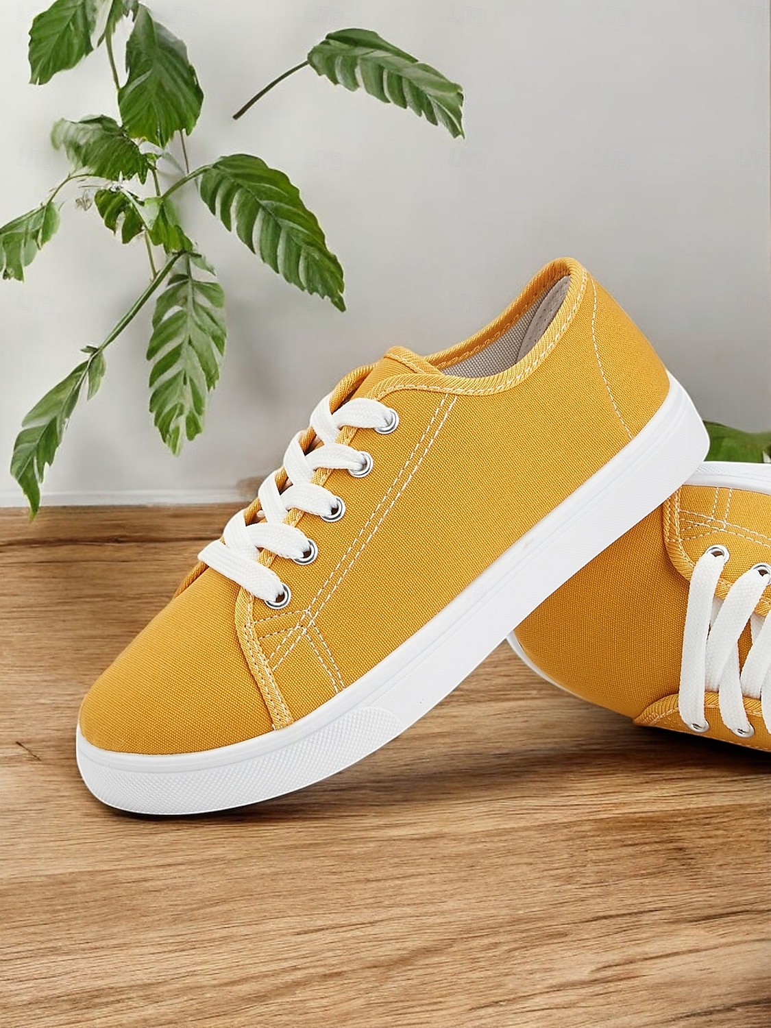 Canvas Lace-Up Sneakers for Women – Classic and Comfortable Sneakers for Everyday Wear, Perfect for Casual Outings and Weekend Adventures 2025 - $18.99 –P2