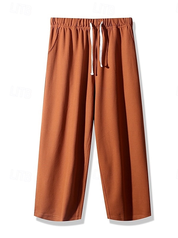 Mulheres chinês Moda Básico Capris Cintura Média Tecido Bolsos Com Cordão Conforto Exterior Sem Elasticidade Férias Rua Diário Castanho Avermelhado Marron Escuro Azul Marinho Escuro cáqui Verão de 2025 por $18.99 –P7