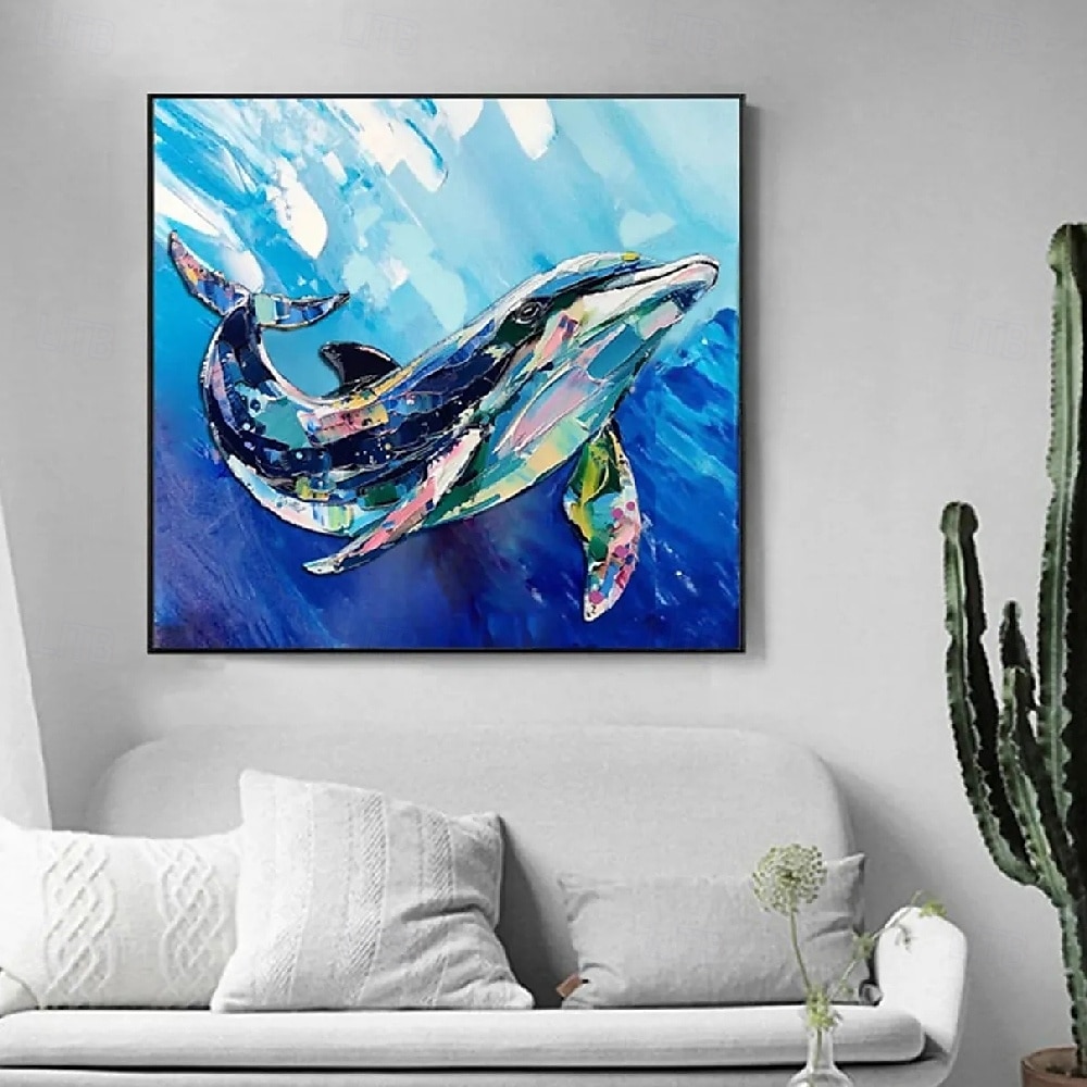 peinture abstraite bleue sur toile, peinture de baleine faite à la main, art abstrait extra large, peinture animale, peinture de baleine texturée surdimensionnée, art animalier, grandes peintures de 2025 ? $108.99 –P4