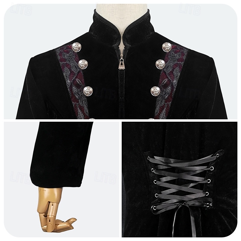 Punk y gótico Medieval Steampunk Abrigo Baile de Máscaras Vampiros Doctor de plaga Hombre Real Steampunk Carnaval Mascarada Fiesta Adulto Chaqueta 2025 - $44.99 –P4