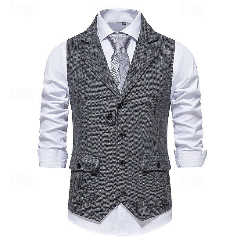Classique Rétro Vintage Années 1920 Veste Gilet Gatsby le Magnifique Déguisement Homme Carnaval Mascarade Mariage Soirée robe demoiselle d honneur Adulte Gilet Printemps Automne de 2026 ? $41.99 –P10