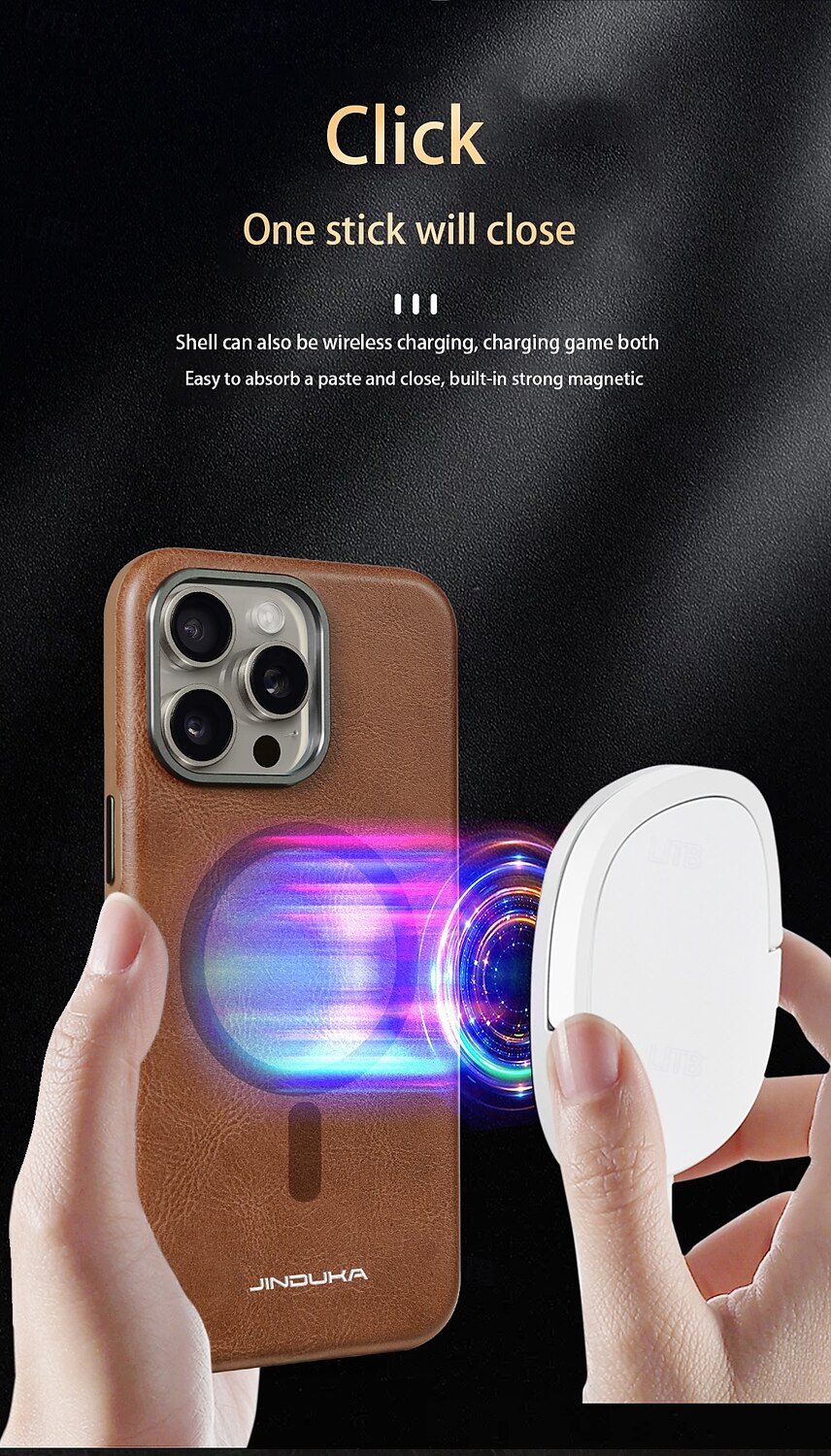 Phone Case For iPhone 16 15 14 Pro Max Plus iPhone 13 12 Pro Max Back Cover Magnetic Support Wireless Charging Shockproof Retro TPU PC 2025 - $18.99 –P3