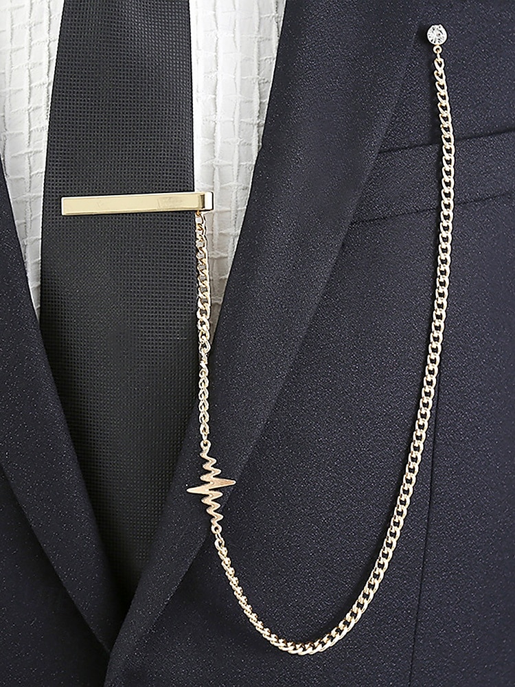 férfi ezüst nyakkendős lánc tengeri hajókerék-kialakítással – elegáns és stílusos kötőrúd-kiegészítő esküvőkre, üzleti és hivatalos eseményekre 2026 - $8.85 –P1