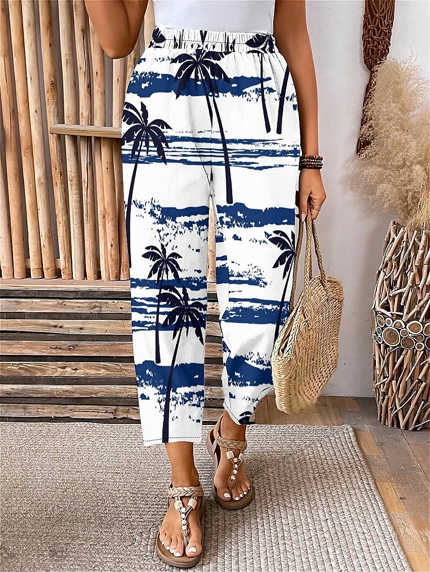 dámské eu / us velikost kalhoty capri kalhoty chino délka po lýtka přírodní grafika kostkovaný vzorovaný patchwork stylový potisk prodyšnost měkký outdoorový mikroelastický ležérní denní festival 2025 - $16.99 –P4