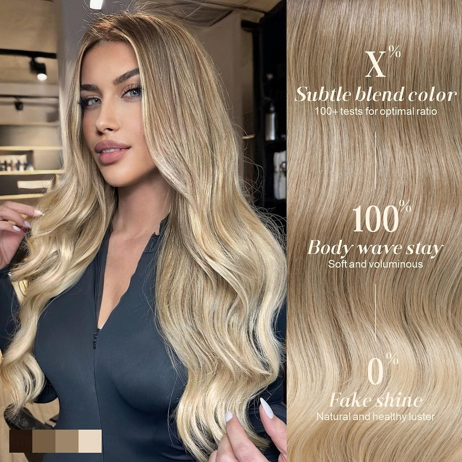 Wear and Go Glueless Wig with Bangs Pre Plucked Body Wave Synthetic Lace Front Wigs for Women 2025 - $29.99 –P5