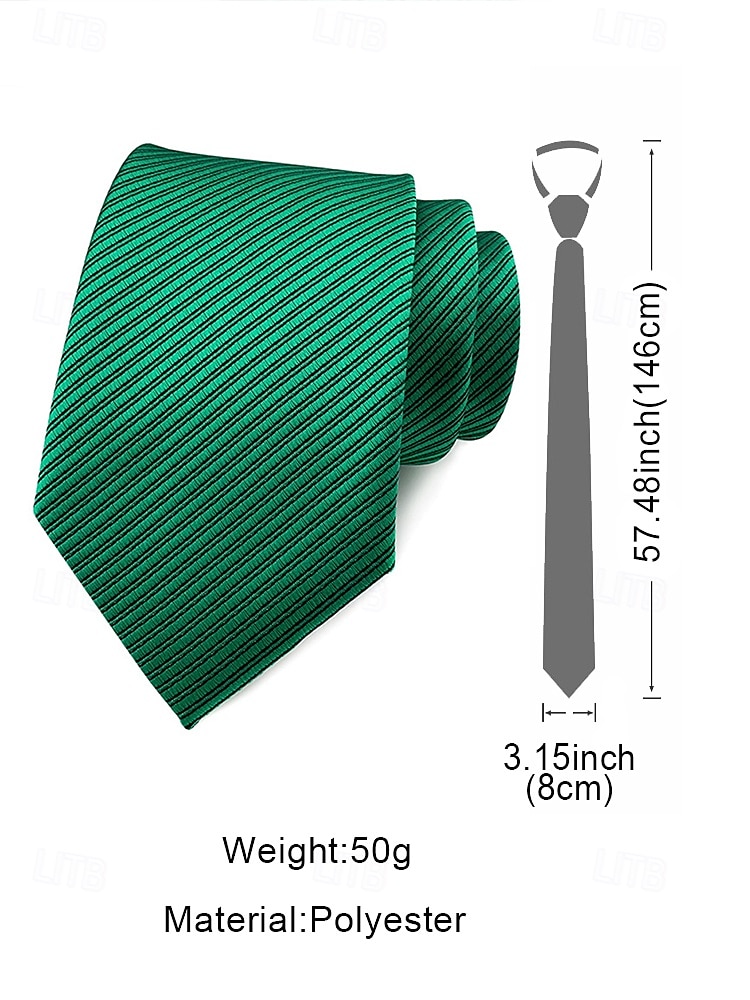 Men's striped satin tie, a variety of colors to meet different matching needs, suitable for business, wedding and formal events elegant and fashionable tie 2025 - $11.99 –P5