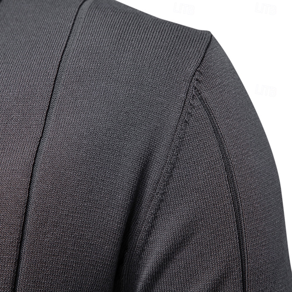 Miesten Polo Neulo poolo Muodollinen Työ Sänkyjen avaus Neljänneksen postinumero Lyhythihainen Yhtenäinen väri Sulkea jnk vetoketju Kevät Tumman harmaa Musta Valkoinen Laivaston sininen Khaki Harmaa 2025 - $27.99 –P27