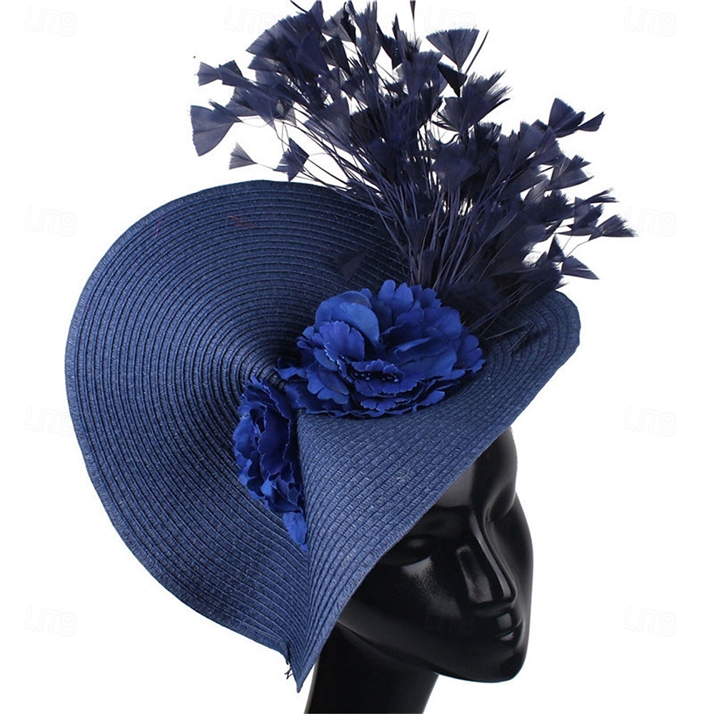 berretto Poliestere Cappello Fedora Corsa di cavalli Elegante Vintage Con Fantasia floreale Copricapo Copricapo del 2025 a $29.99 –P13