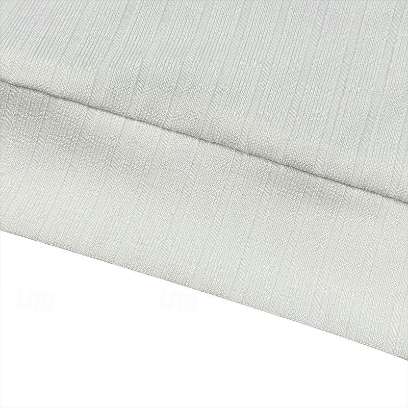 Herr Stickad Polo Golftröja Ledigt Helgdag Kavajslag Kortärmad Mode Grundläggande Slät Sexig Sommar Normal Svart Vit Kaki Stickad Polo 2025 - $23.99 -P6