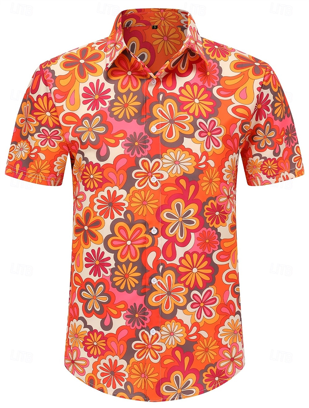 Retro 70. léta Tričko Aloha košile Hippie Květinový Sedmikráska Maškarní kostým Pánské Dovolená Párty Pride Parade Dospělé Tričko 2025 - $20.99 –P1