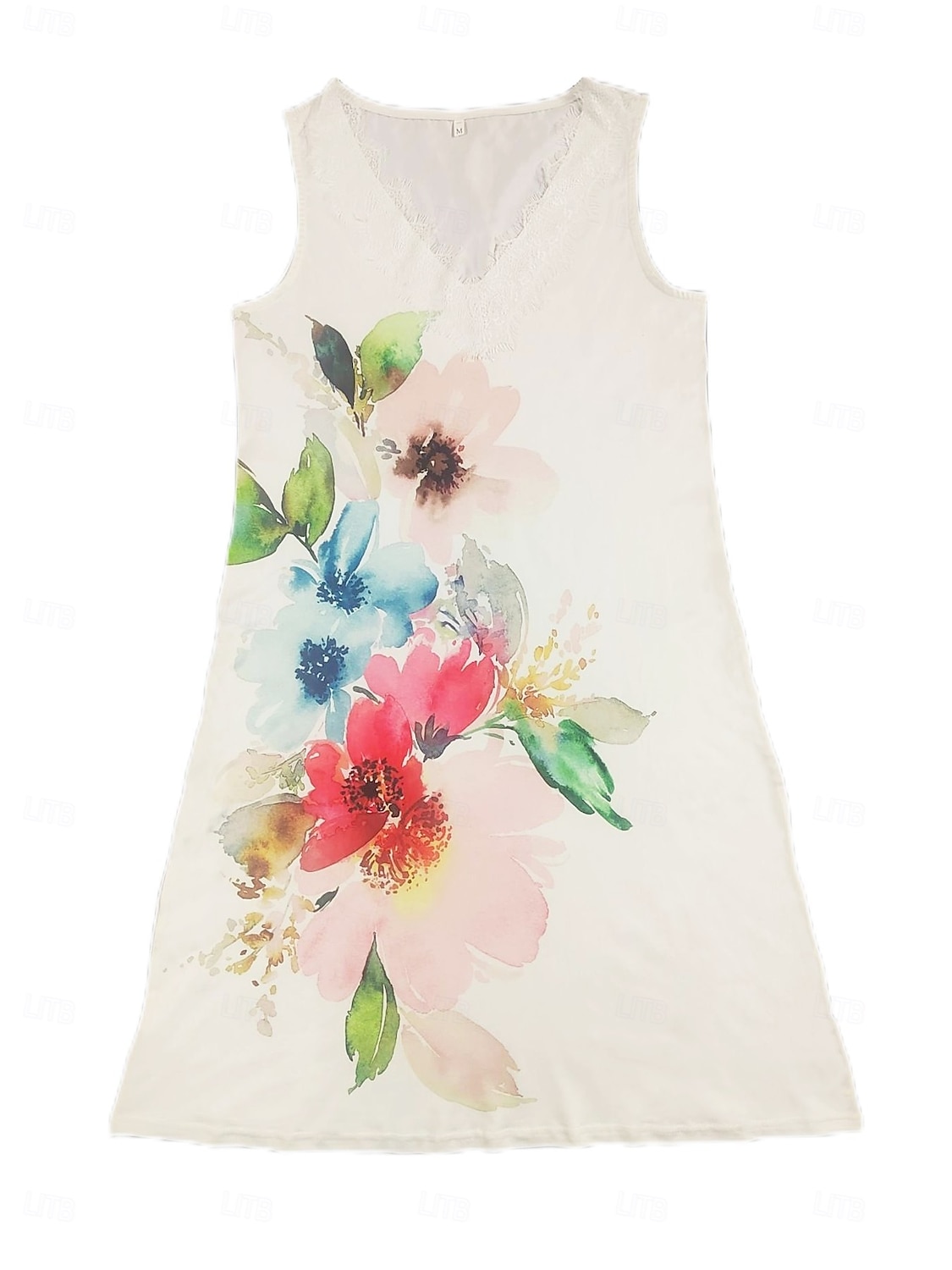 Mujer Talla EU / US Mini vestido Vestido informal Vestido elegante Elegante Bohemia Vacaciones Sin Mangas Vacaciones Casual Playa Moldeado al Cuerpo Floral Sin Mangas Escote en Pico Rosa Claro Verano 2025 - $21.99 –P2