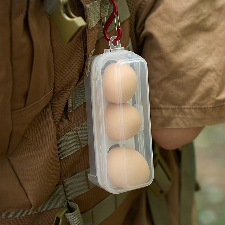 1 porta-ovos para camping - recipiente à prova de choque comporta 6 ovos para caminhadas &mochilando de 2025 por $4.99 –P5
